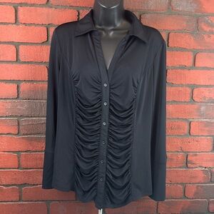 Paisley Sky Womens XL Black Blouse – Classic,‎ Elegant, Preppy